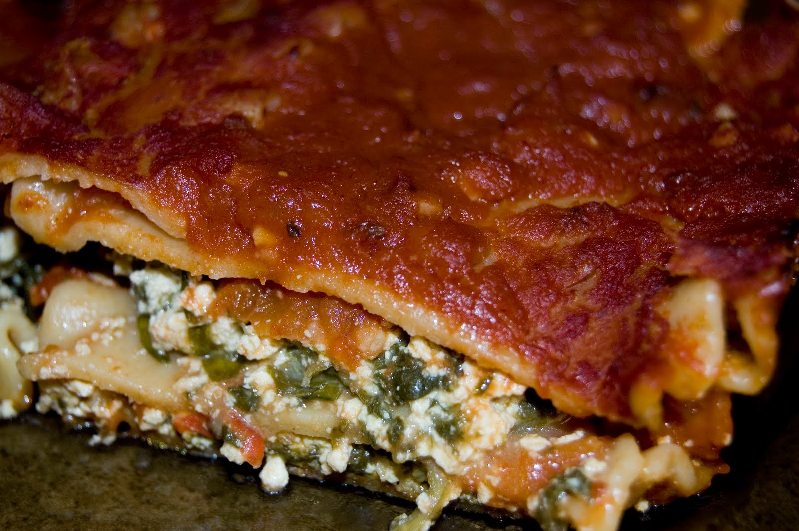 Vegan Food Stuff Vegan SpinachMushroom Lasagna Marinara
