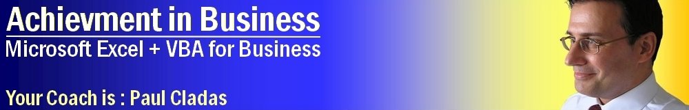 MS EXCEL COACHING