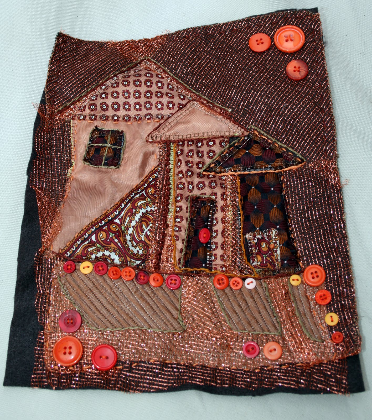 Images Recreation 2/2011 Art Journal Quilt Highly Prized "Home"