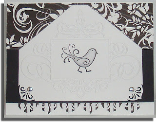 Black and White Bird card