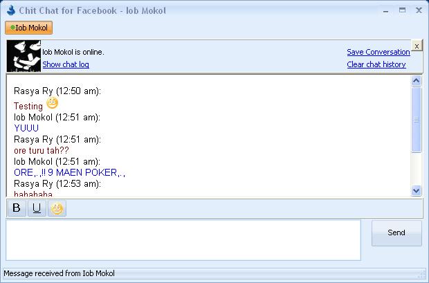 Chatting Facebook Tanpa Membuka Browser.