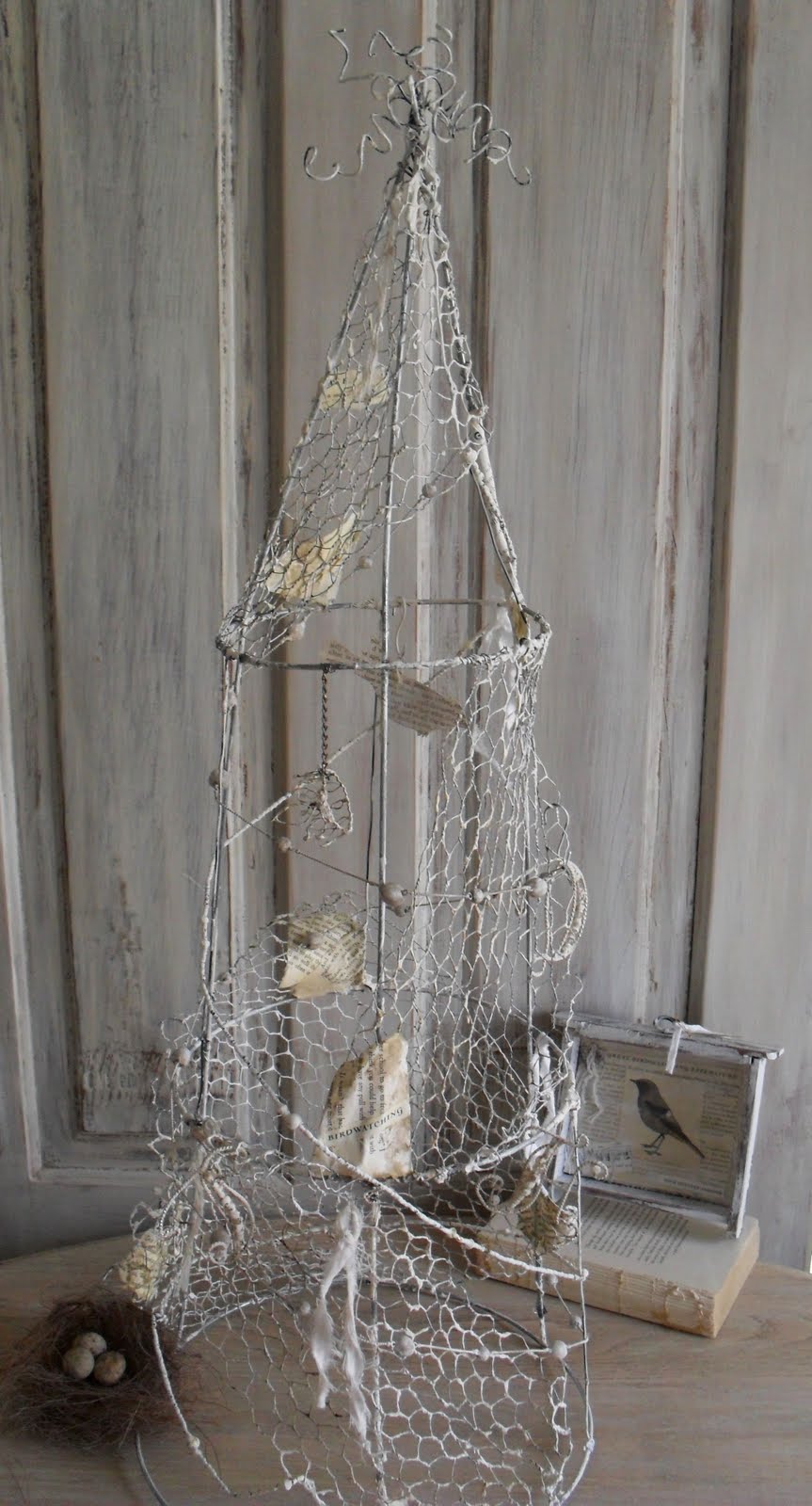 Burlap Luxe: Altered Cloche Tree... From A Winters Garden