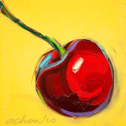 fruit cherry painting cherries paintings modern fine chow still paint 12x12 allan drawing artwork acrylic artists watercolor drawings trendy oil