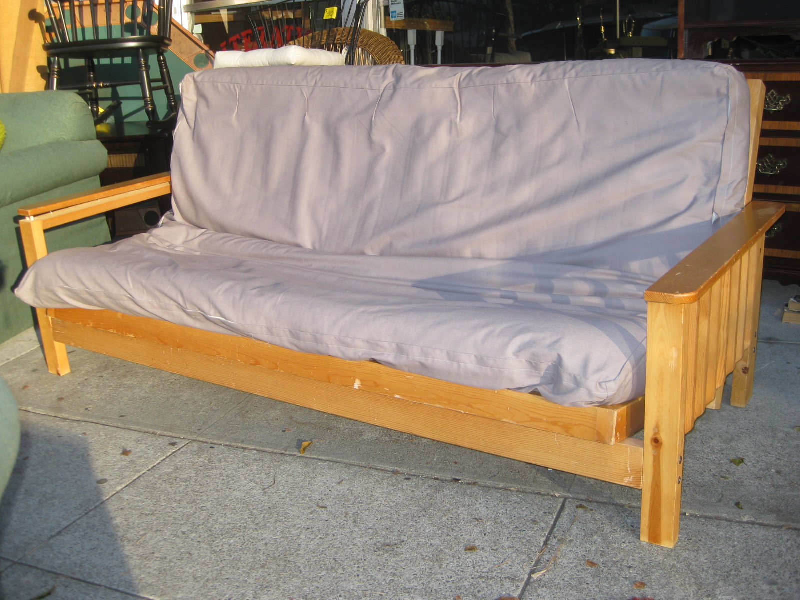 UHURU FURNITURE & COLLECTIBLES SOLD Futon and Pine Frame 100