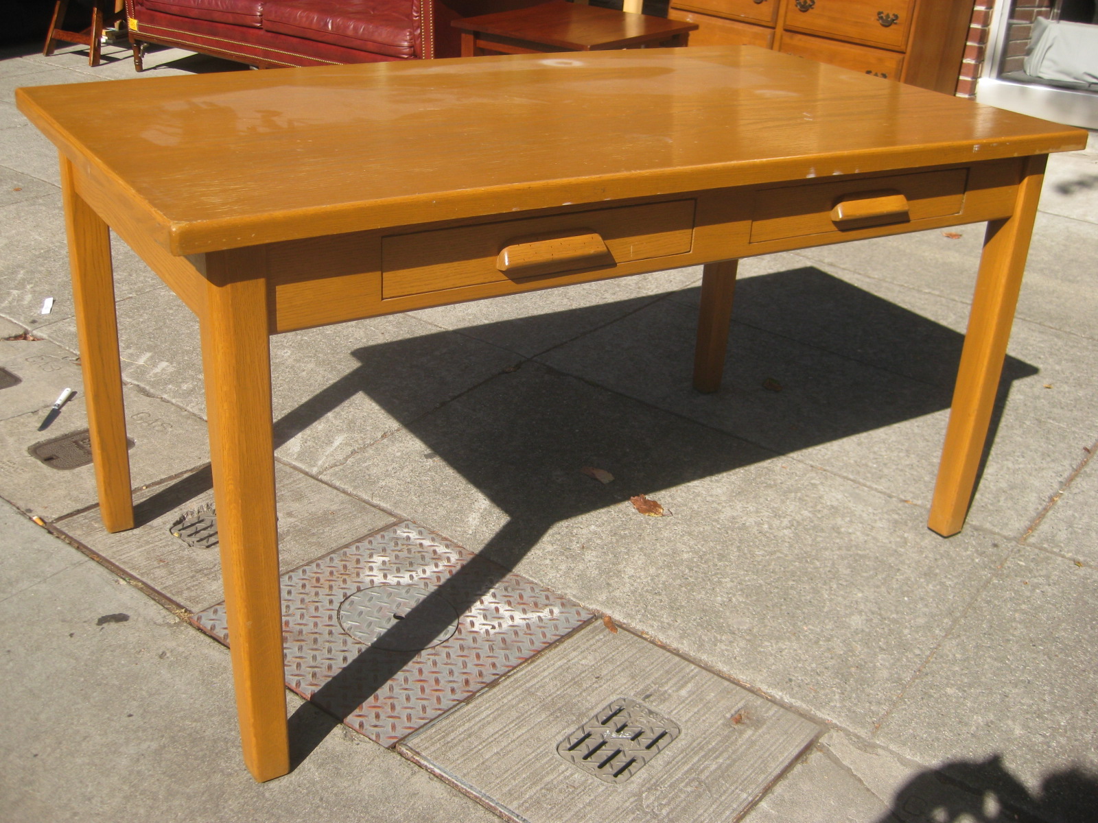 UHURU FURNITURE & COLLECTIBLES SOLD Oak Library Table 160