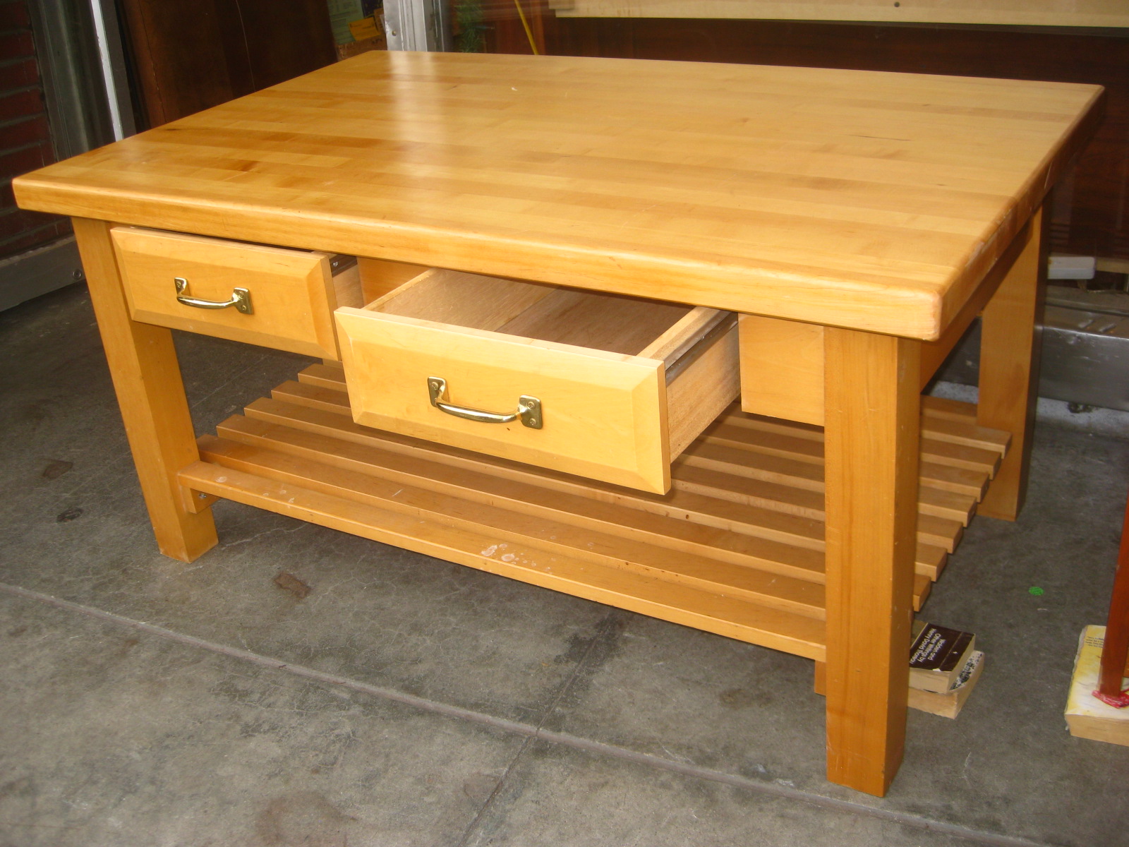 UHURU FURNITURE & COLLECTIBLES SOLD Butcher Block Coffee Table 70