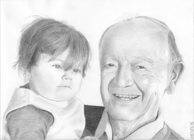 Papa et son arrière-petite-fille Alyssia à Noël 2008