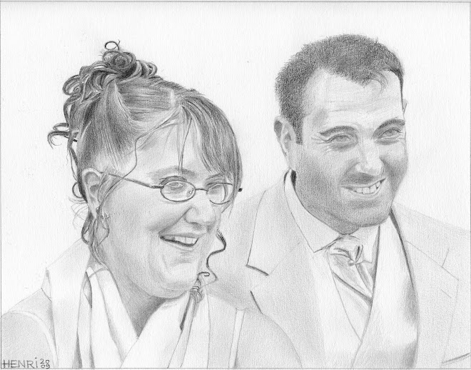 Valérie et Frédéric à leur mariage le 18 juillet 2009