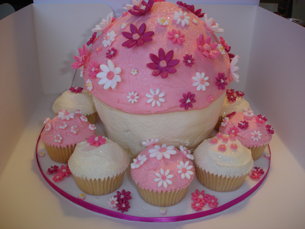 Tanya`s Sweets and Treats Giant cupcake and 10 standard ones, 150 SR