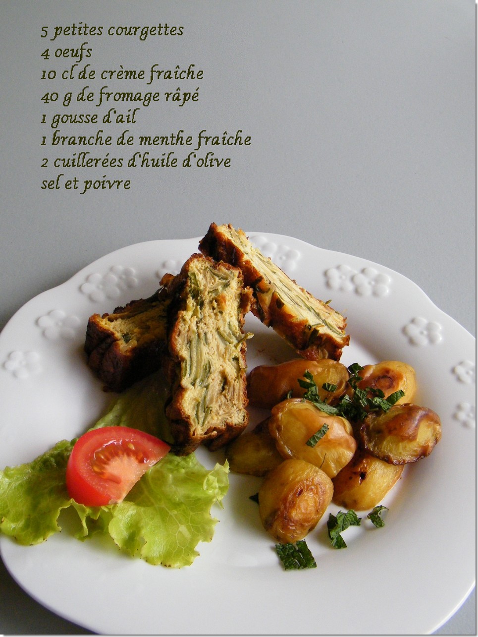 Cuisine et Campagne de France Terrine de courgette à la menthe poivrée