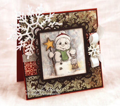 #464 SNOWMAN WITH START angled by Angie Hunt ScrapGirl: Snowman with a Star.