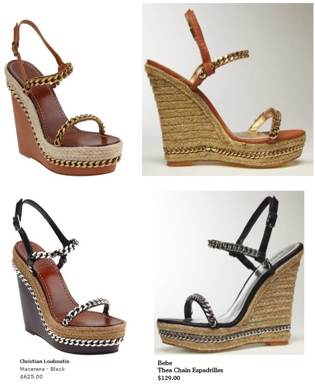 Aw-Mused: Loub/Bebe wedge/espadrille deal