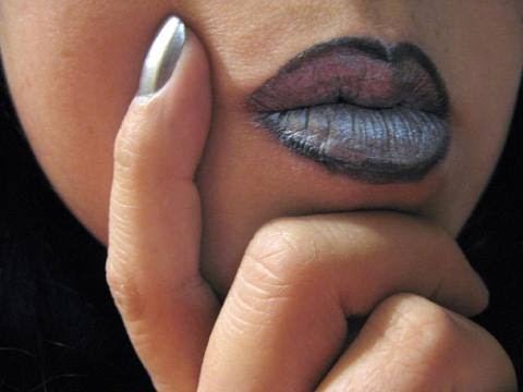 black lip liner
