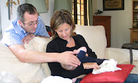 Monty Munford and his wife Emily with their son. Photograph: Monty Munford