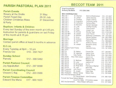 Wardens of St Ignatius Church PJ: Calendar Cards 2011 Wardens of St Ignatius Church PJ: Calendar Cards 2011