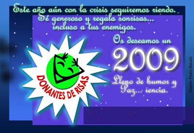 Tarjeta Felices Fiestas de la Fundación Donantes de Risas