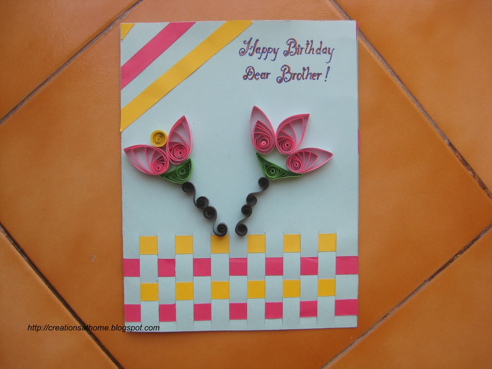 Little Things Great Happiness Quilled birthday card!