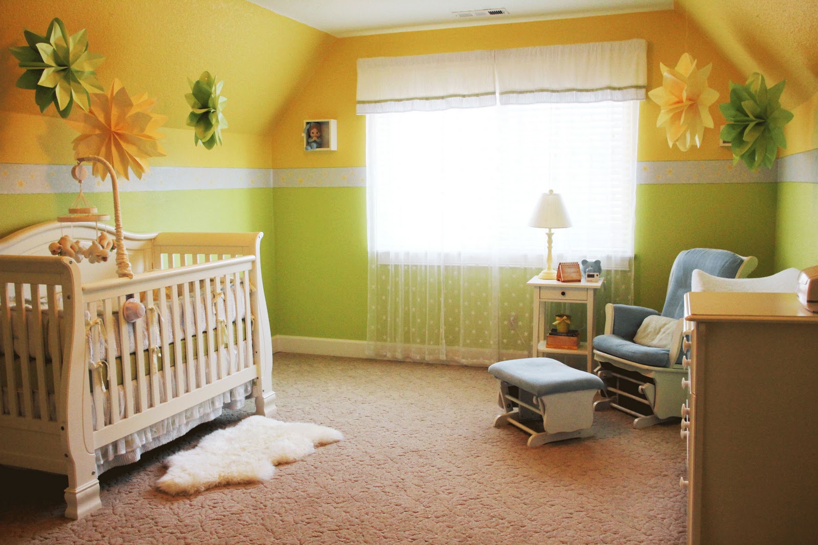 baby neutral nursery yellow colors paint pearl district sunflower diy interior imagined came pretty close had