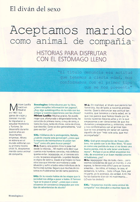 Entrevista Sexologies-Junio 2009