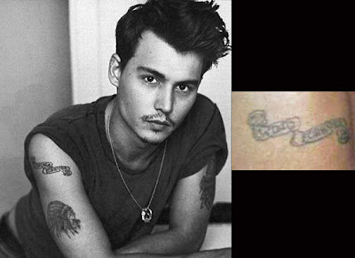 Johnny Depp Tattoo Wino