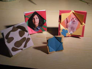 Kreativitas Membuat bingkai  foto dari kertas  origami 