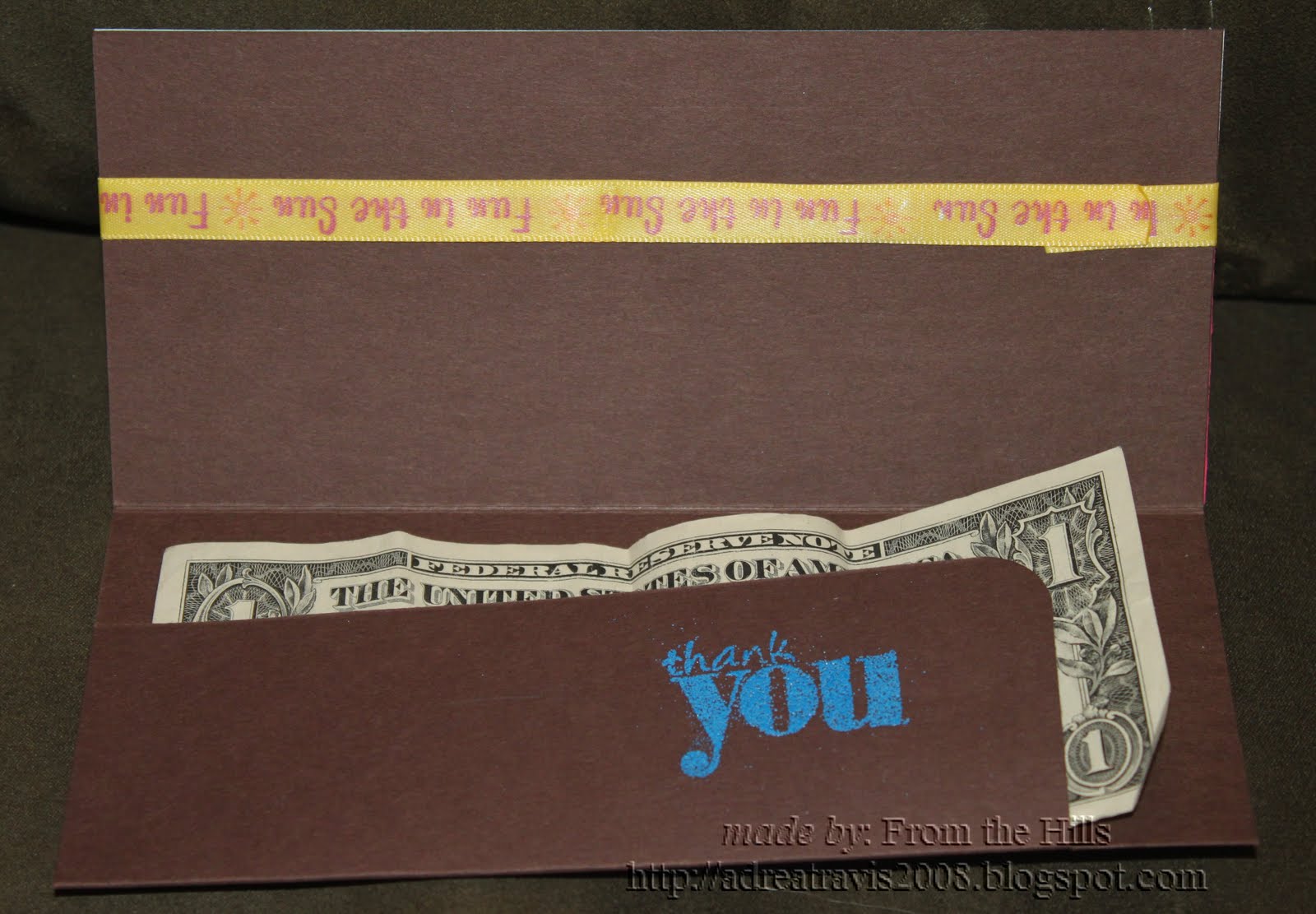 From the Hills ThankYou Money Card