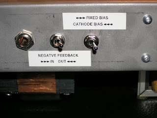 Fender Pro Junior Cathode Bias Mod Switches