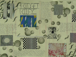 Chloe Sorsby's online portfoio.: Bridget Riley research sheet.