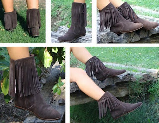 Botas con flequillos Clearance