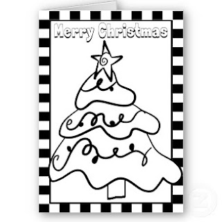 Free Christmas Cards: Christmas Coloring Cards, Printable Christmas Coloring Sheets