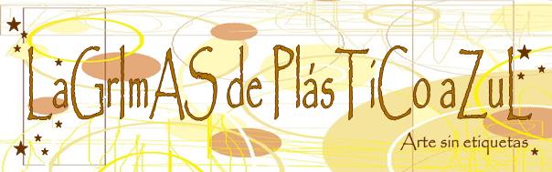 lagrimas de plastico azul