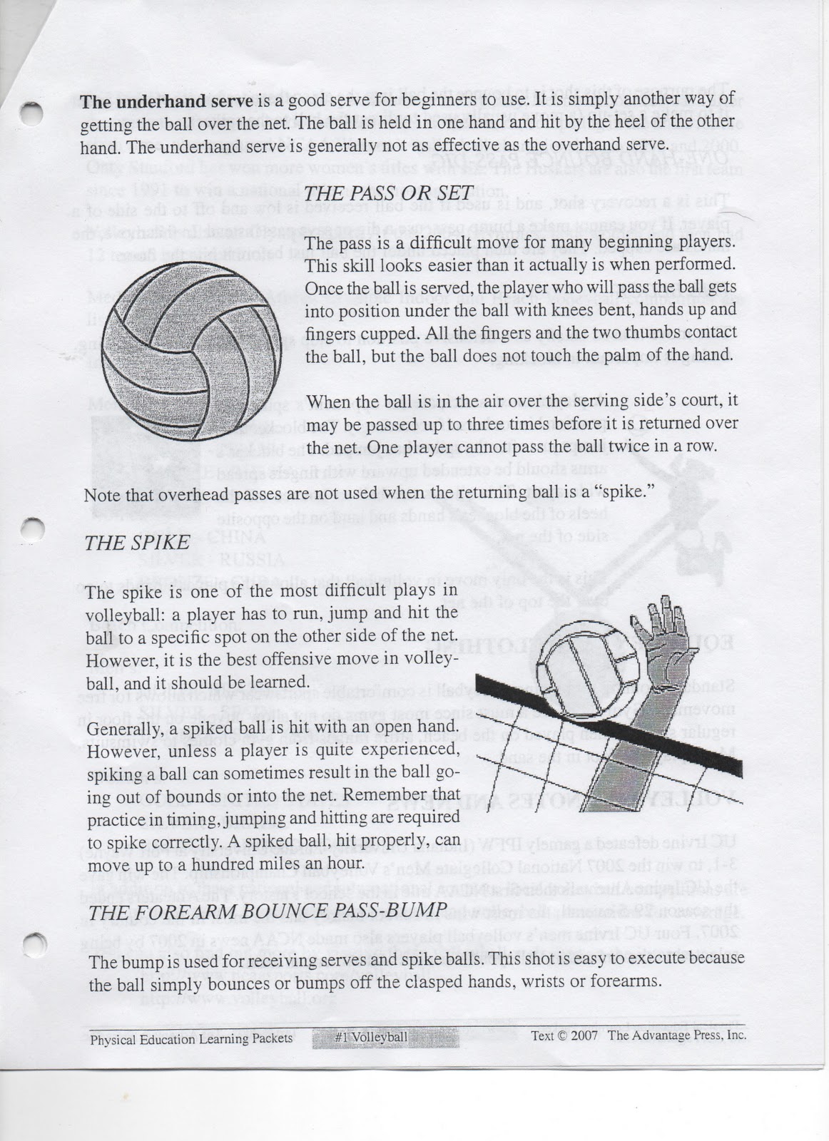 Physical Education Information FINAL TEST PACKETS (Flag Football