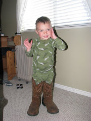 Wearin' Dad's Boots!