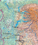 Mapa severního Jeniseje, okolí Igarky