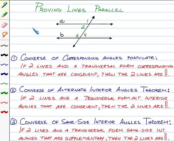 Mr. Yip's Math Class: Proving Lines Parallel