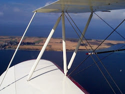 Biplane over the Baltic Sea