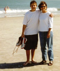 My son Zach and me on Tybee Island