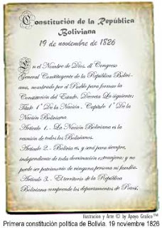 TEXTO DE LA PRIMERA CONSTITUCIÓN POLÍTICA DE BOLIVIA DE 19 NOVIEMBRE 1826
© ApoyoGrafico™