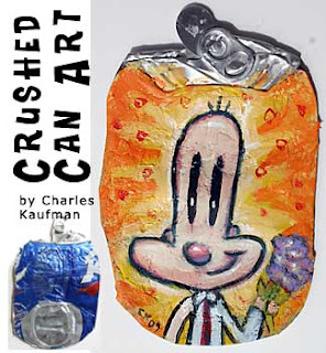 Crushed Can Art,charles,kaufman,upcycle