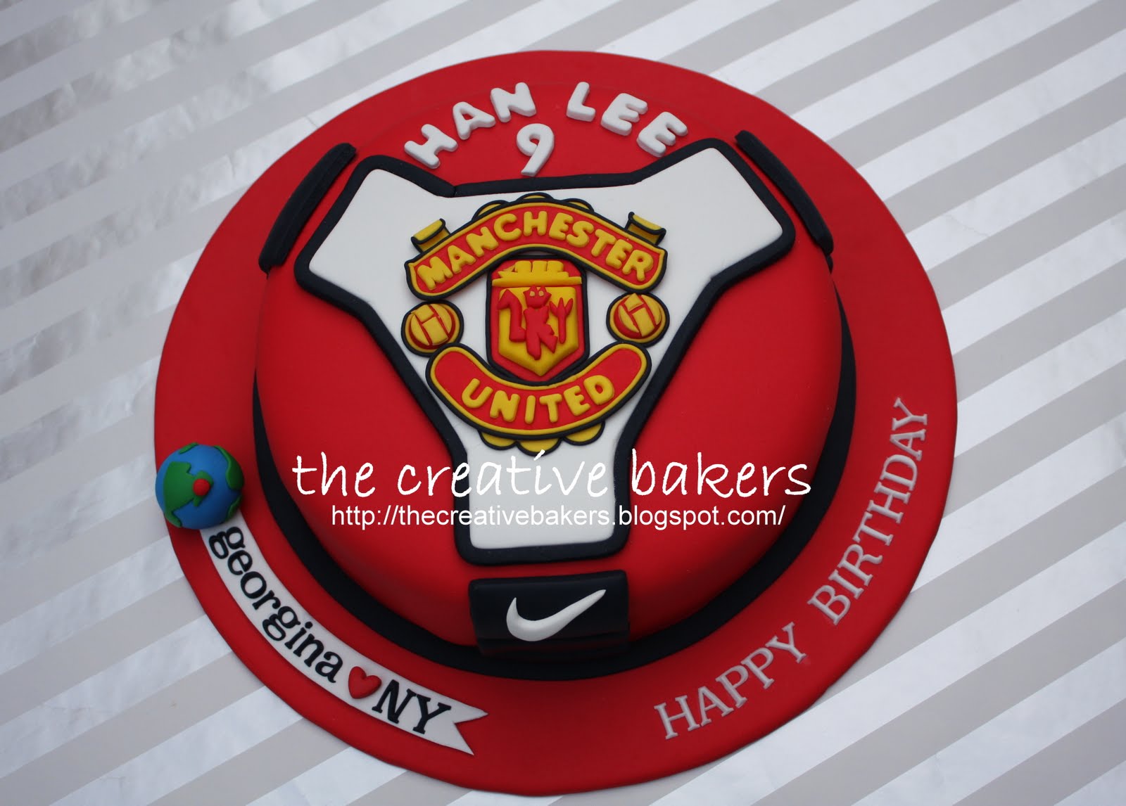 The Creative Bakers Man U Cake With Love from NY 2010 Sep