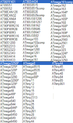 usb avr programlayıcı listesi