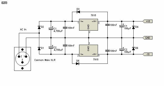 Двухполярный блок питания на 9 вольт схема