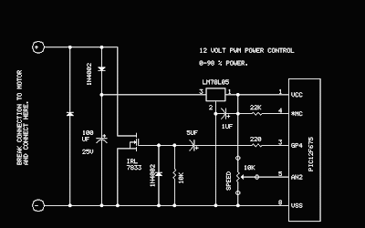 pic12f675 ile pwm motor kontrol devre şeması