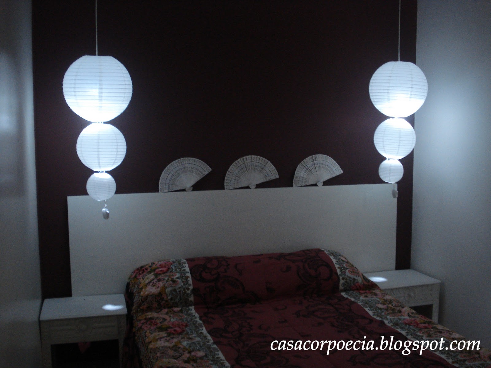 Meu quarto tem lindas luminárias! São japonesas... Casa Corpo e Cia.