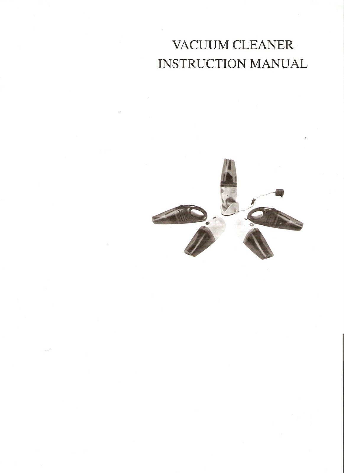 The Kosmicki Family: Vacuum cleaner instruction manual