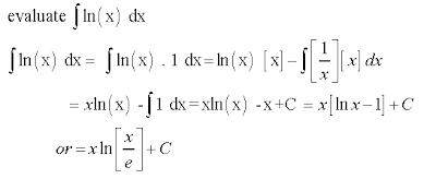 Mixture Integral Of Ln X Using Integration By Parts