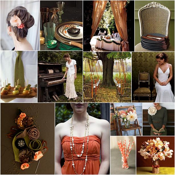 i love this rustic outdoor autumn wedding the rich moss green with the