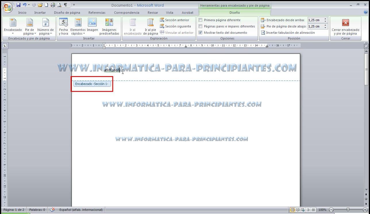 Encabezado Diferente en cada Pagina Informática Para Principiantes Informática, Tecnología Encabezado Diferente en cada Pagina Informática Para Principiantes Informática, Tecnología
