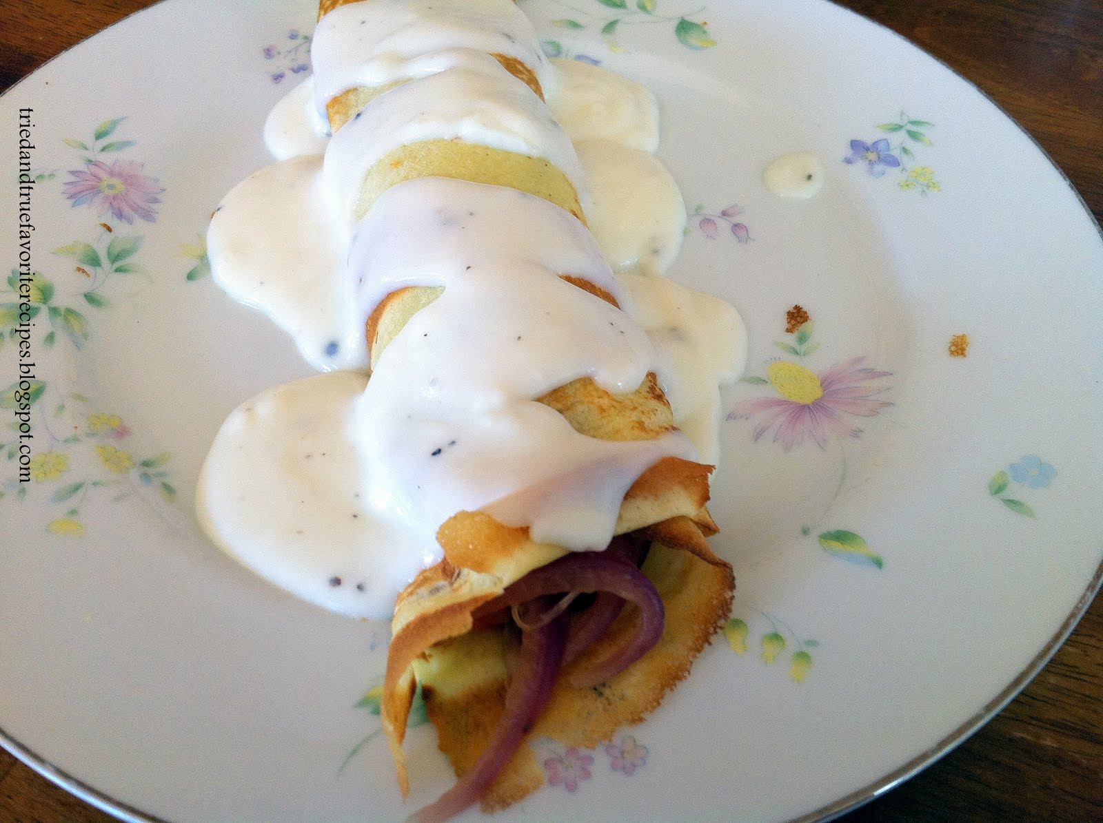 Tried and True Favorite Recipes Breakfast Crepes with Country Gravy