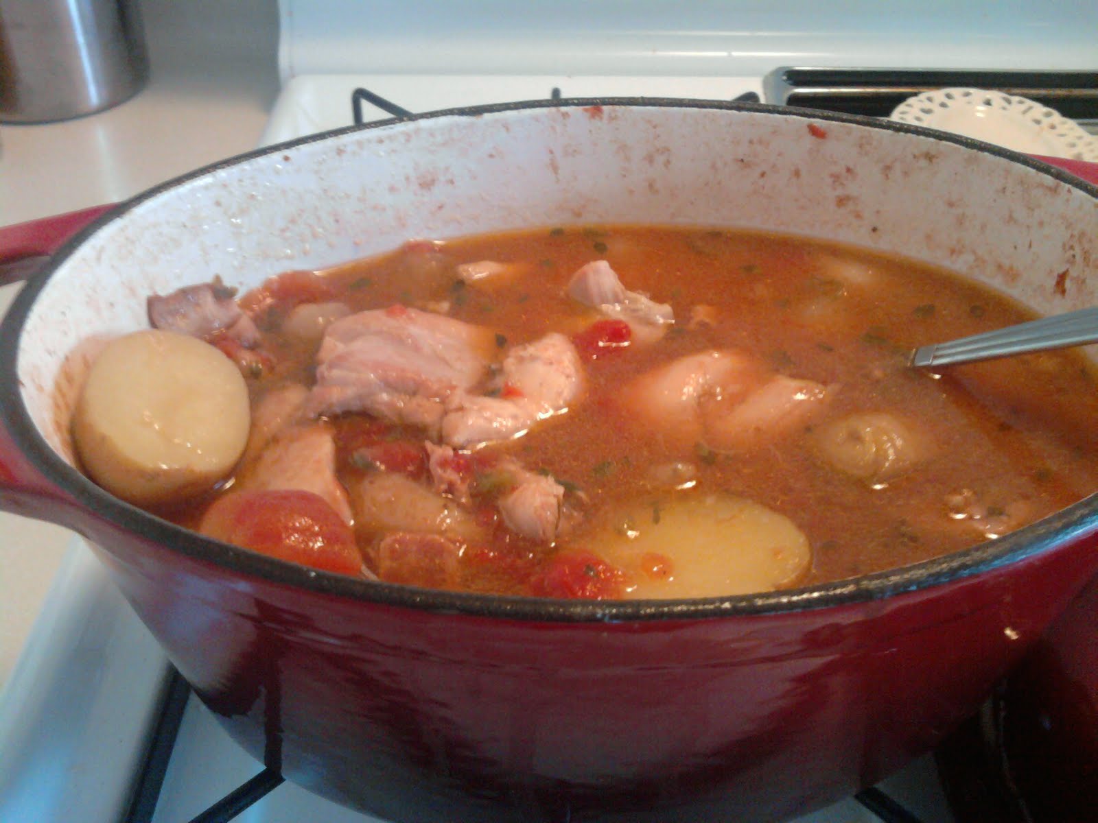 Food Kravings Dish 1 Braised Chicken Stew in Dutch Oven